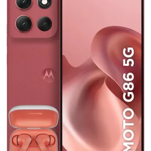Smartphone Motorola Moto G86 5g + Moto Buds - 256gb 24gb (8gb Ram+16gb Ram Boost) Tela 1.5k Poled, 50mp Sony Camera Ois Moto Ai, Videos Em 4k, Ip68 + Ip69 - Vermelho